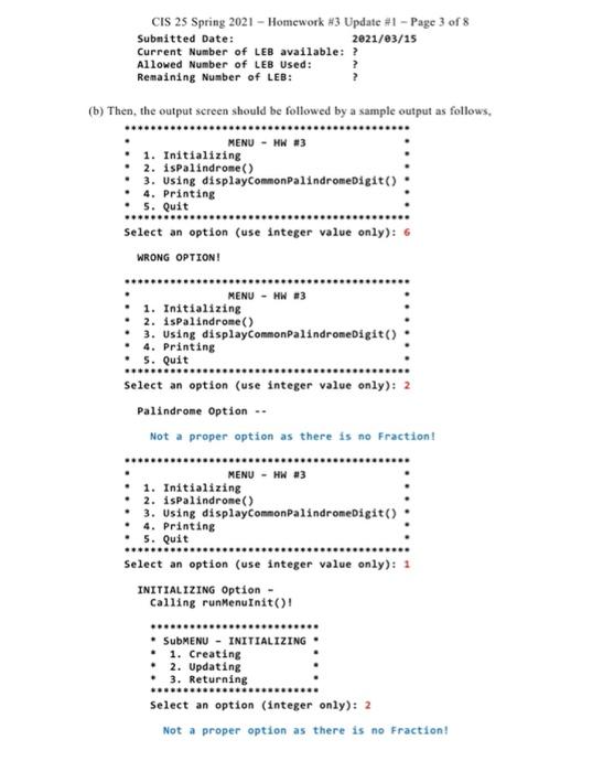 handle the initialization appropriately There must be as least 3 constructors of