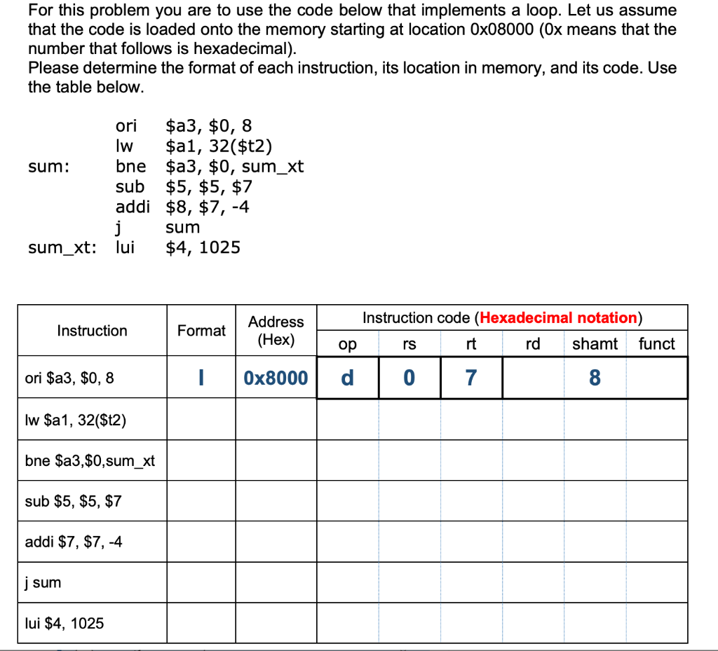  For this problem you are to use the code below that