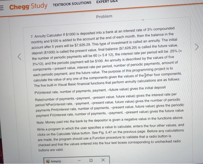 Introduction to programming using Visual Basic 10th edition. I need help with