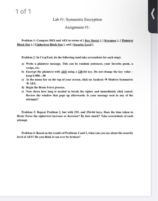  Problem 2: In CrypTool, do the following (and take sereenshots for