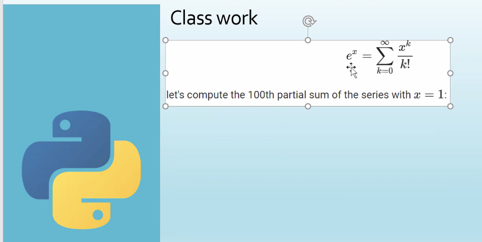Please can you solve it using python coding. Class work k=0 let's