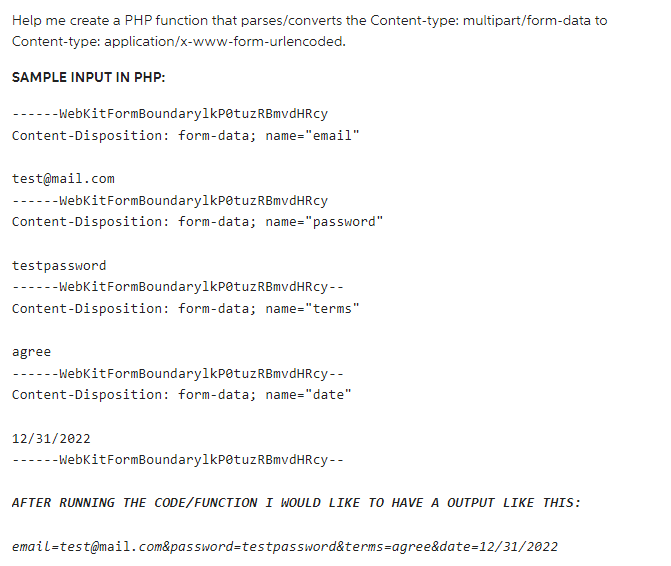 $lines = explode(" ", $form_data); $key = ''; $is_value = false; foreach