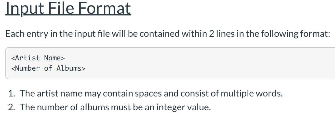 table of album counts and the second containing a histogram of album