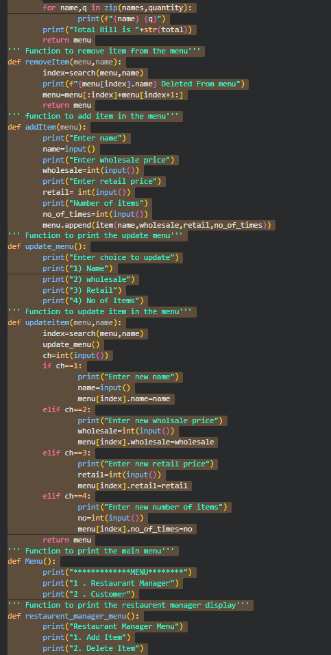 a GUI-based program. also, I need help with explaining why my "menu"