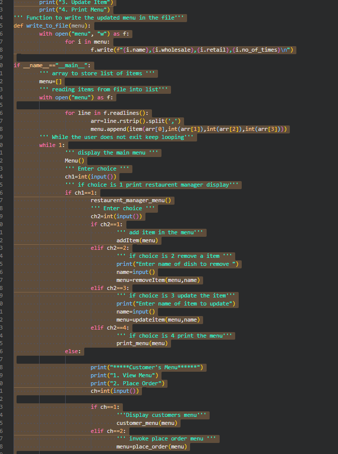 isn't working? code to copy class item: def __init__(self,name,wholesale,retail,no_of_times): self.name=name self.wholesale=wholesale self.retail=retail