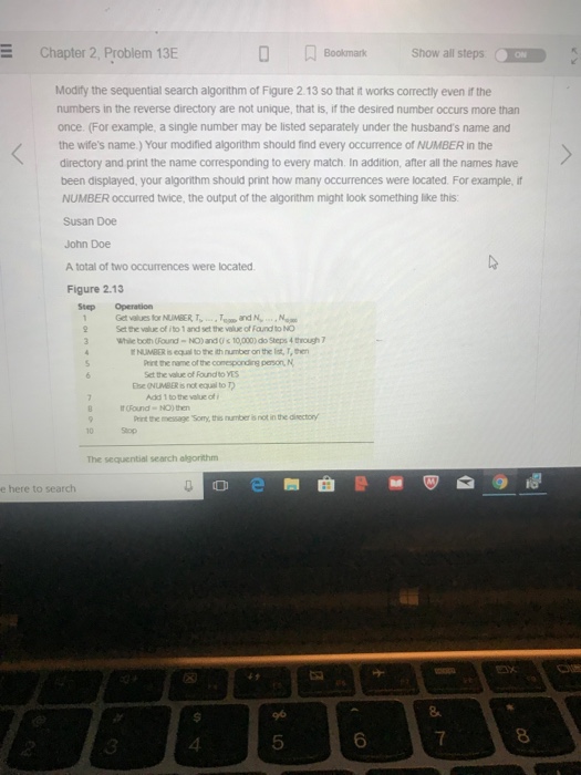  E Chapter 2, Problem 13E Bokmark Show all steps Modify the
