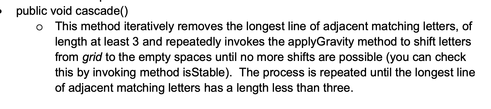  public String toString() Returns a String representing the characters stored in
