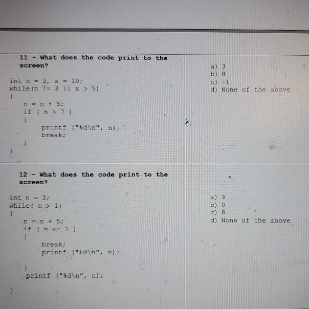  please explain in detail 11 - What does the code print