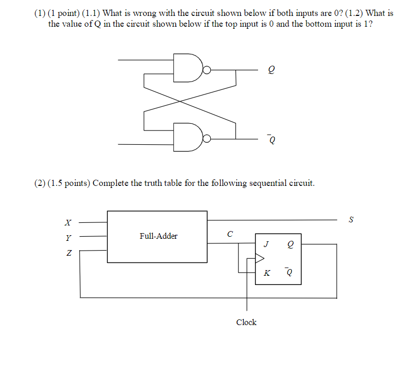 Note: Please show all intermediate steps leading to answer. (1) (1 point)