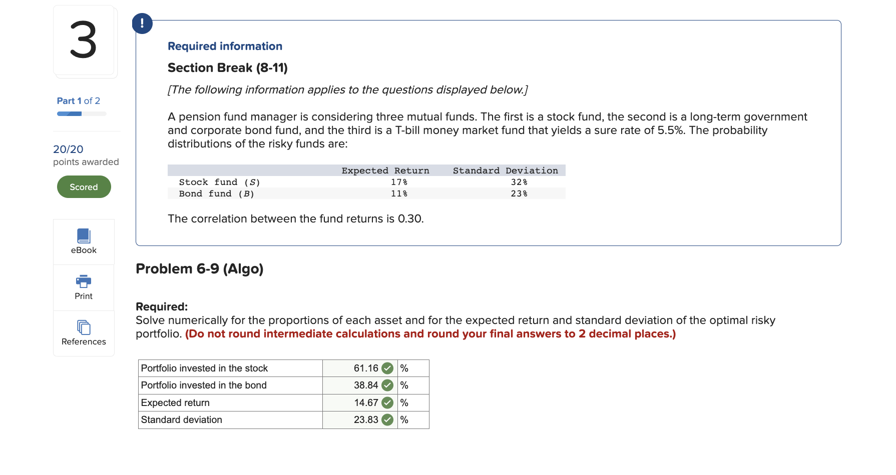 Solve for 4 using 3 Required information Section Break (8-11) [The following