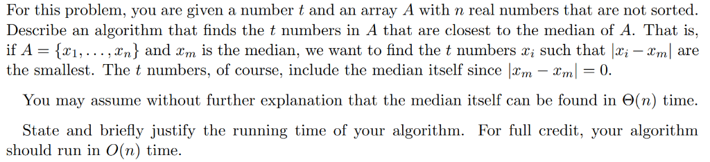 Note: when a problem has an array of real numbers, you cannot