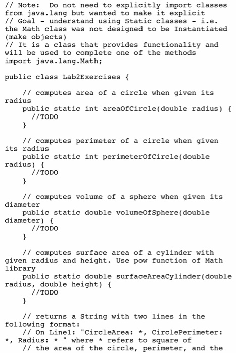  Java // Note: Do not need to explicitly import classes from