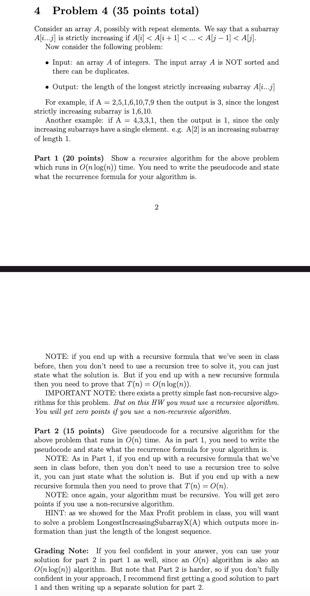  Consider an array A, possibly with repeat elements. We say that