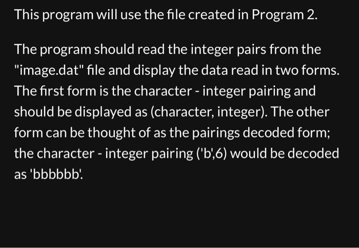  Program 3 is based upon 2 but the one i need