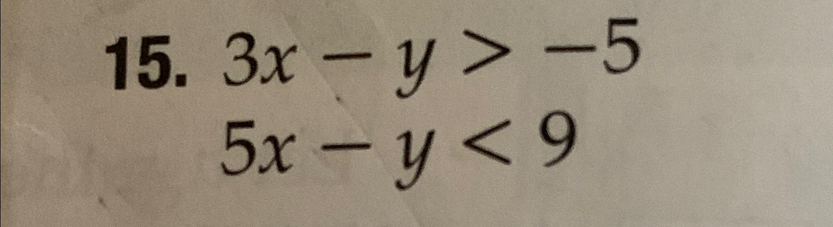  3x-y>-5 5x-y9 