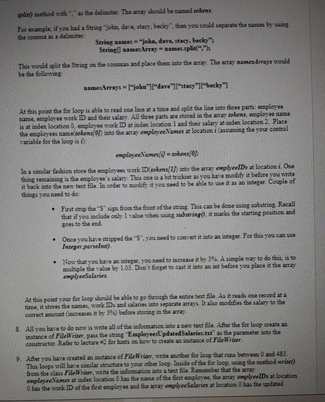 some employee information. The file contains information for a few hundred employee