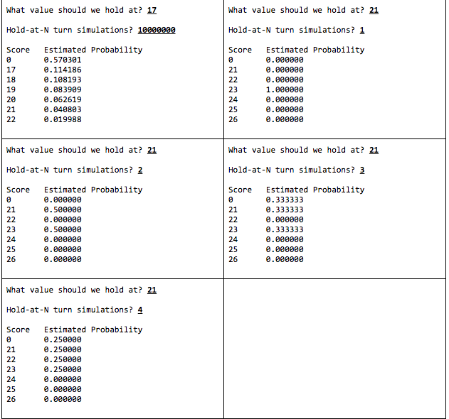 Your Task For this assignment you will simulate a given number of