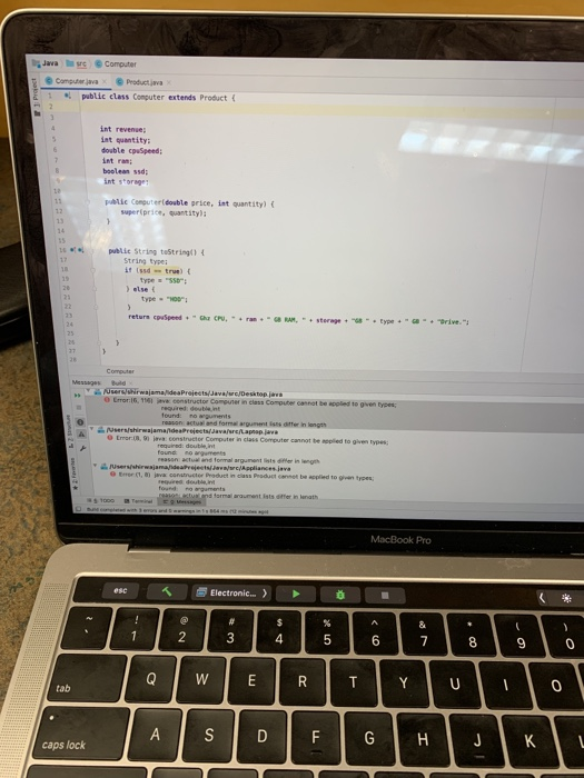  Im having an issue with the sub class and its super