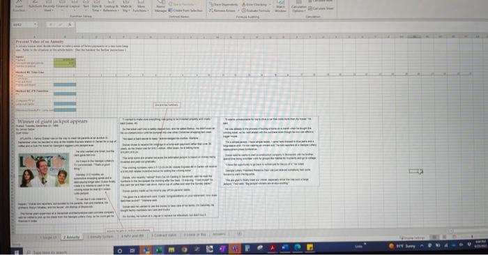 at the bottom of the spreadsheet. Initially assume an 8% discount rate.
