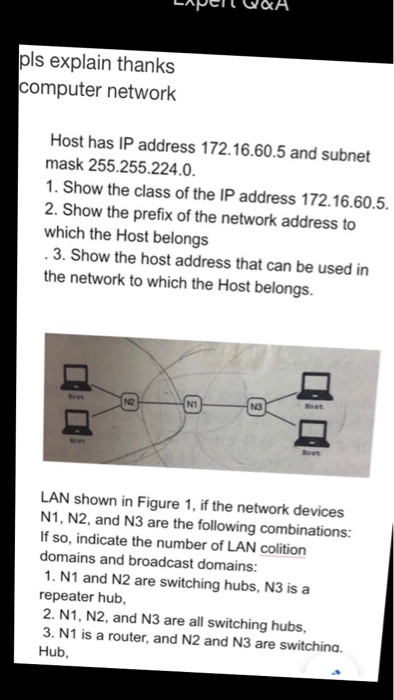  LAPCI Q&A pls explain thanks computer network Host has IP address