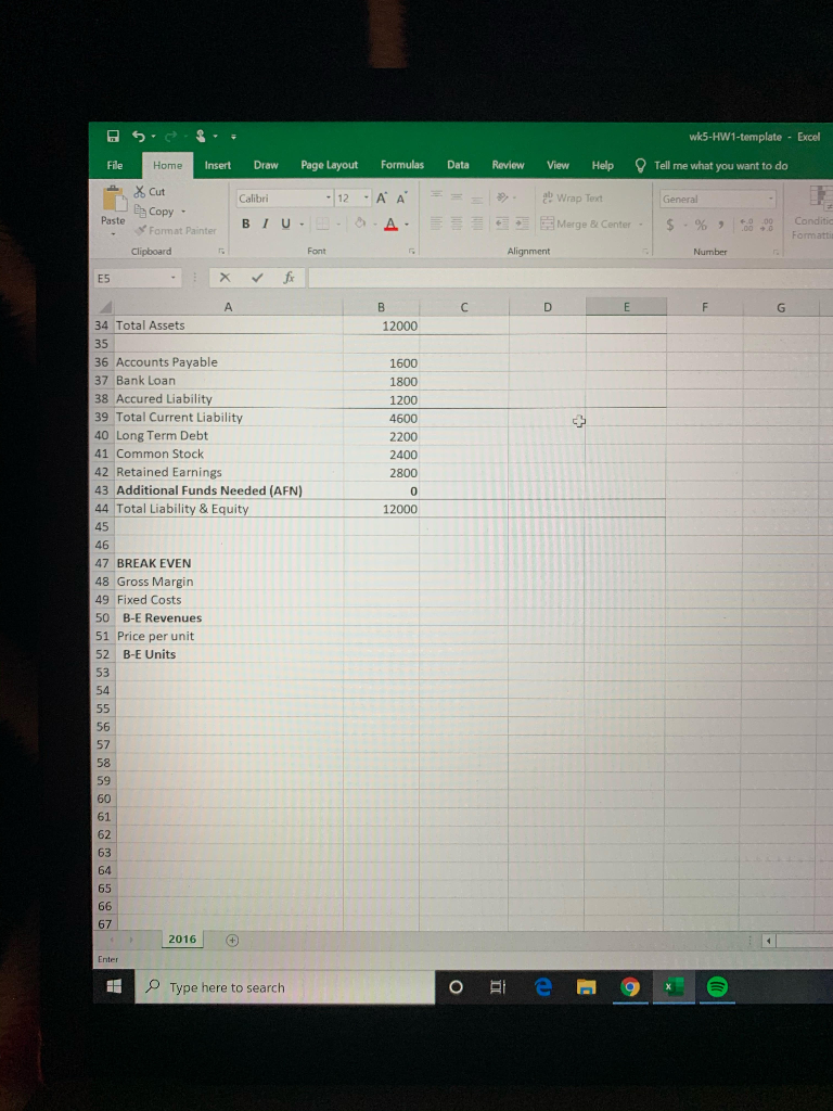 worksheet (not hard coding numbers into cells.) Please and thank you +0
