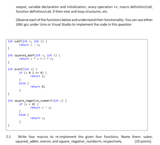 languages. The body of a macro is simply used to replace a