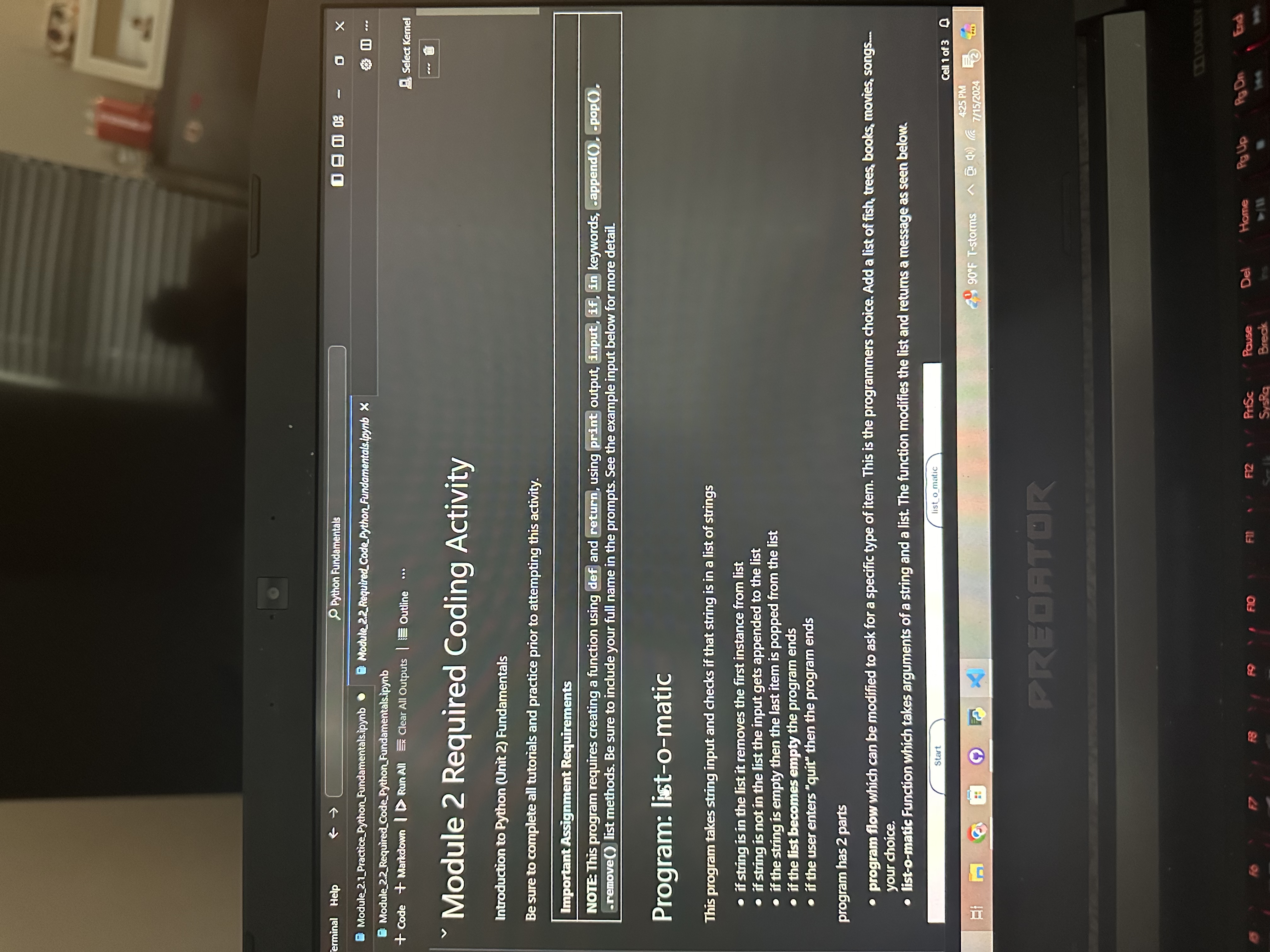  erminal Help o python Fundamentals Module_2.1_Practice_Python_Fundamentalsipynb Module22Required code Python Findomentalapyob ts