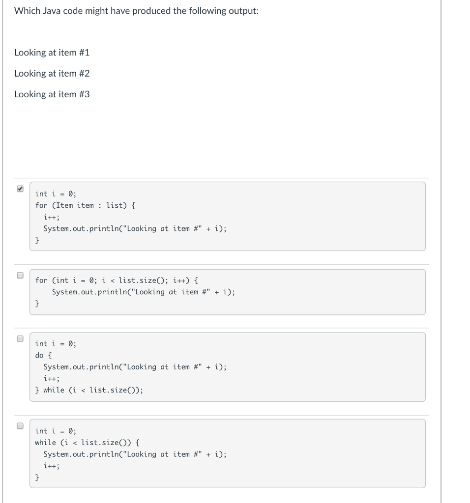 Java Multiple Choice Please thoroughly explain the answer to the 3 questions