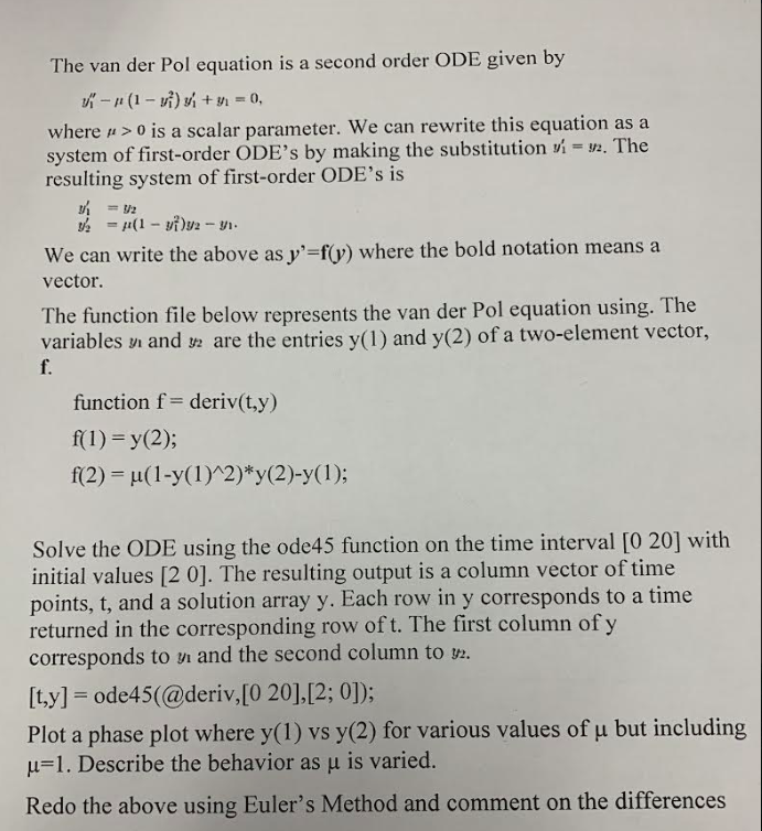  Please include the MATLAB script for this problem! Thank you! The