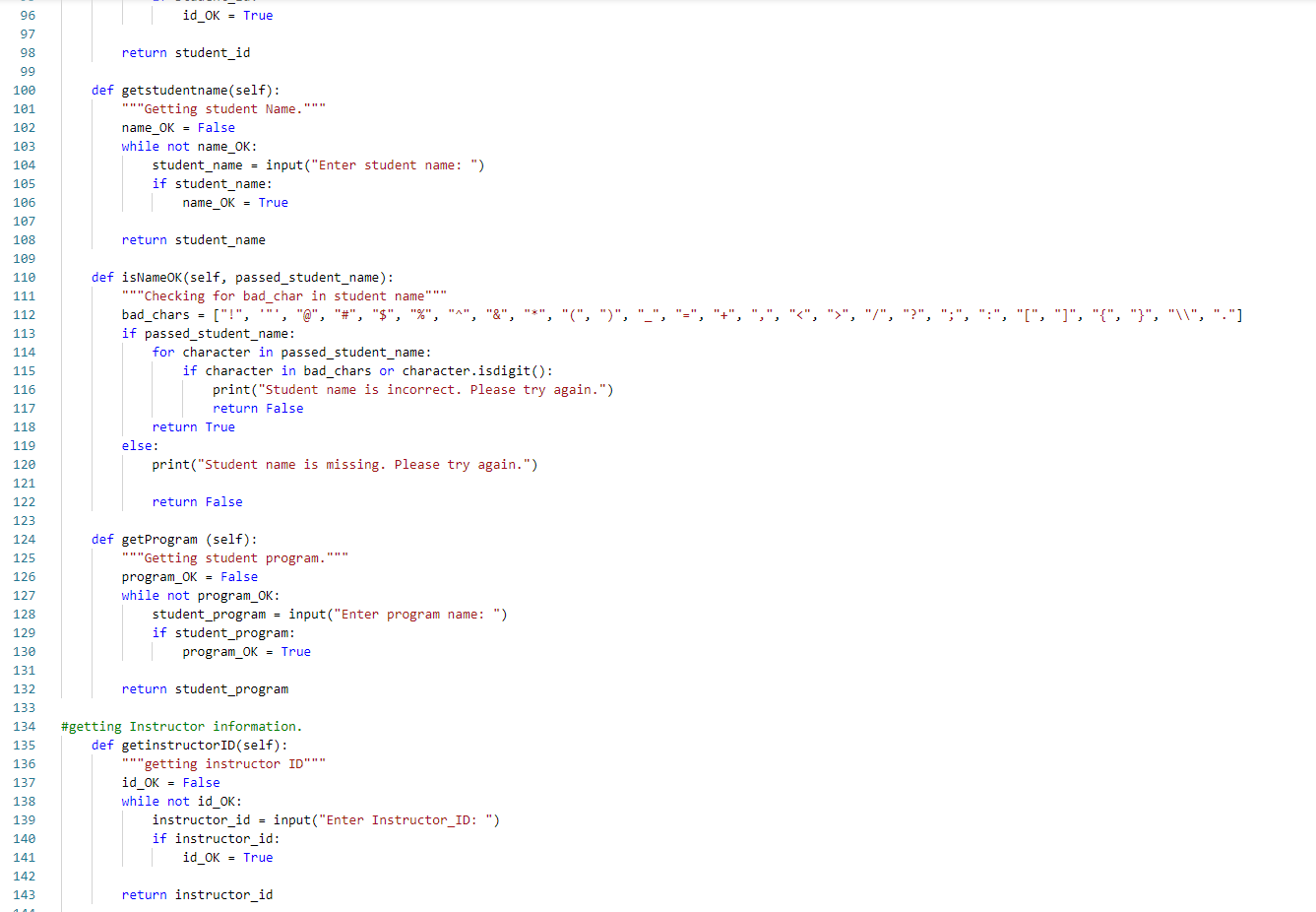 it. From the instructor: - The design of your Individual, Student, and