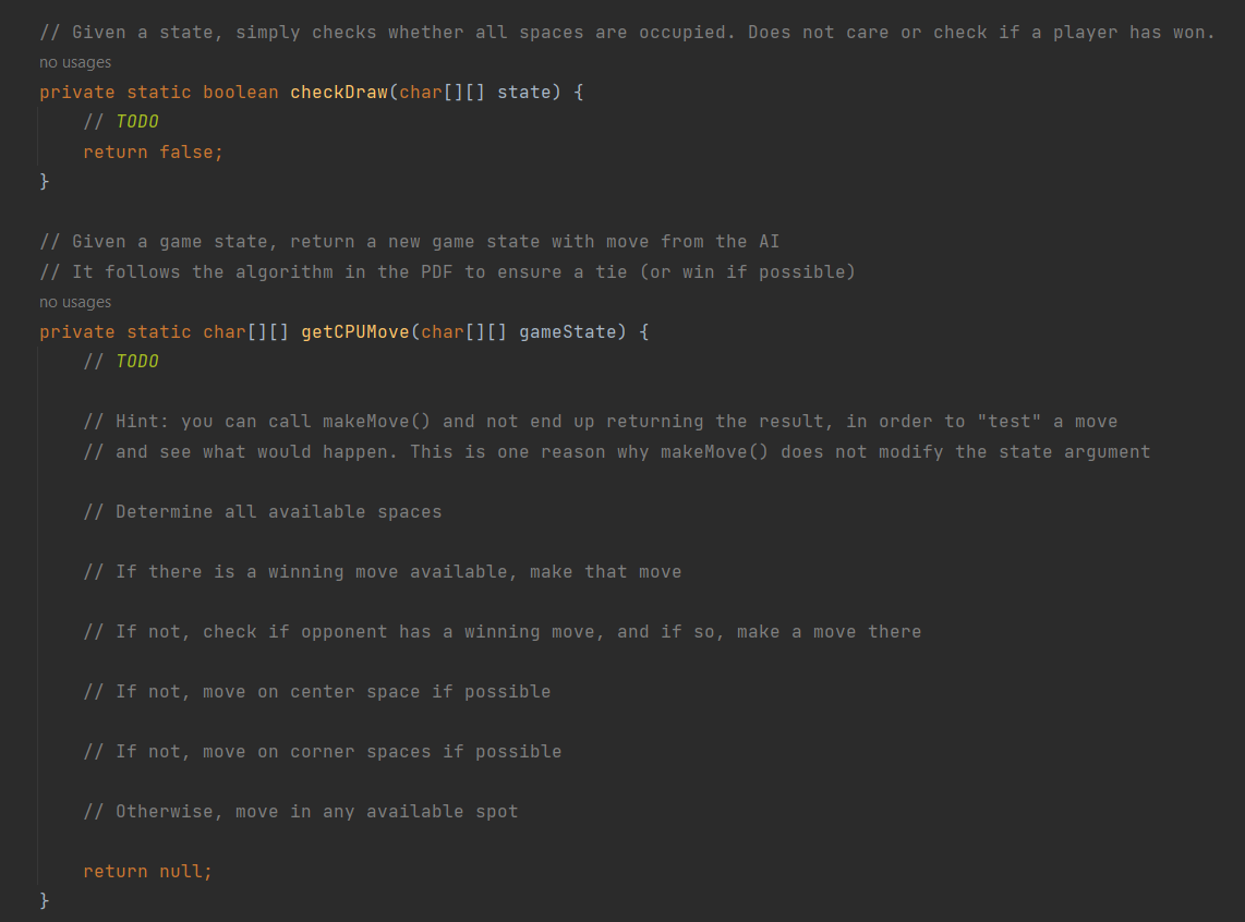 player mode (against the computer) and (ii) two player mode. In two