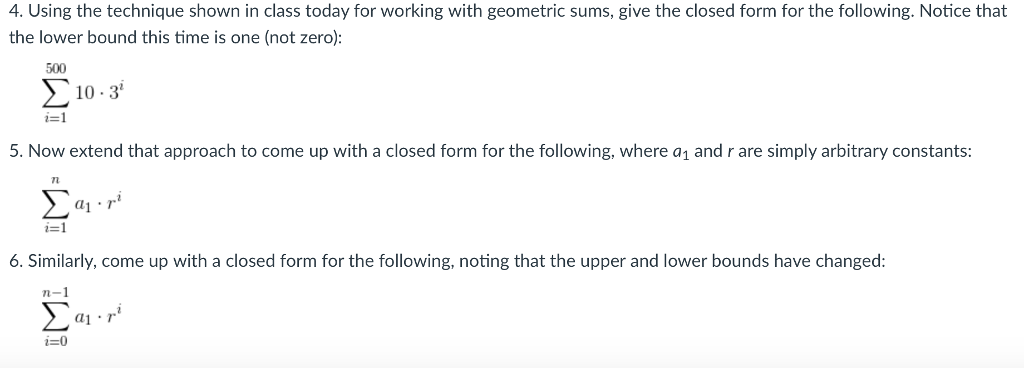  4. Using the technique shown in class today for working with