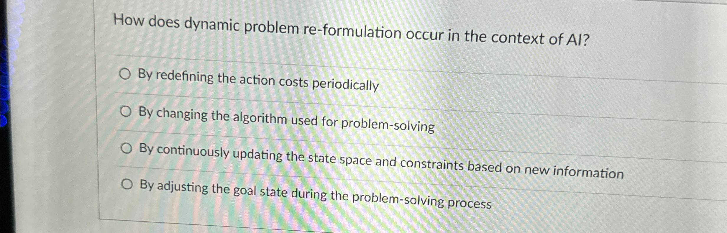  How does dynamic problem re-formulation occur in the context of AI?
