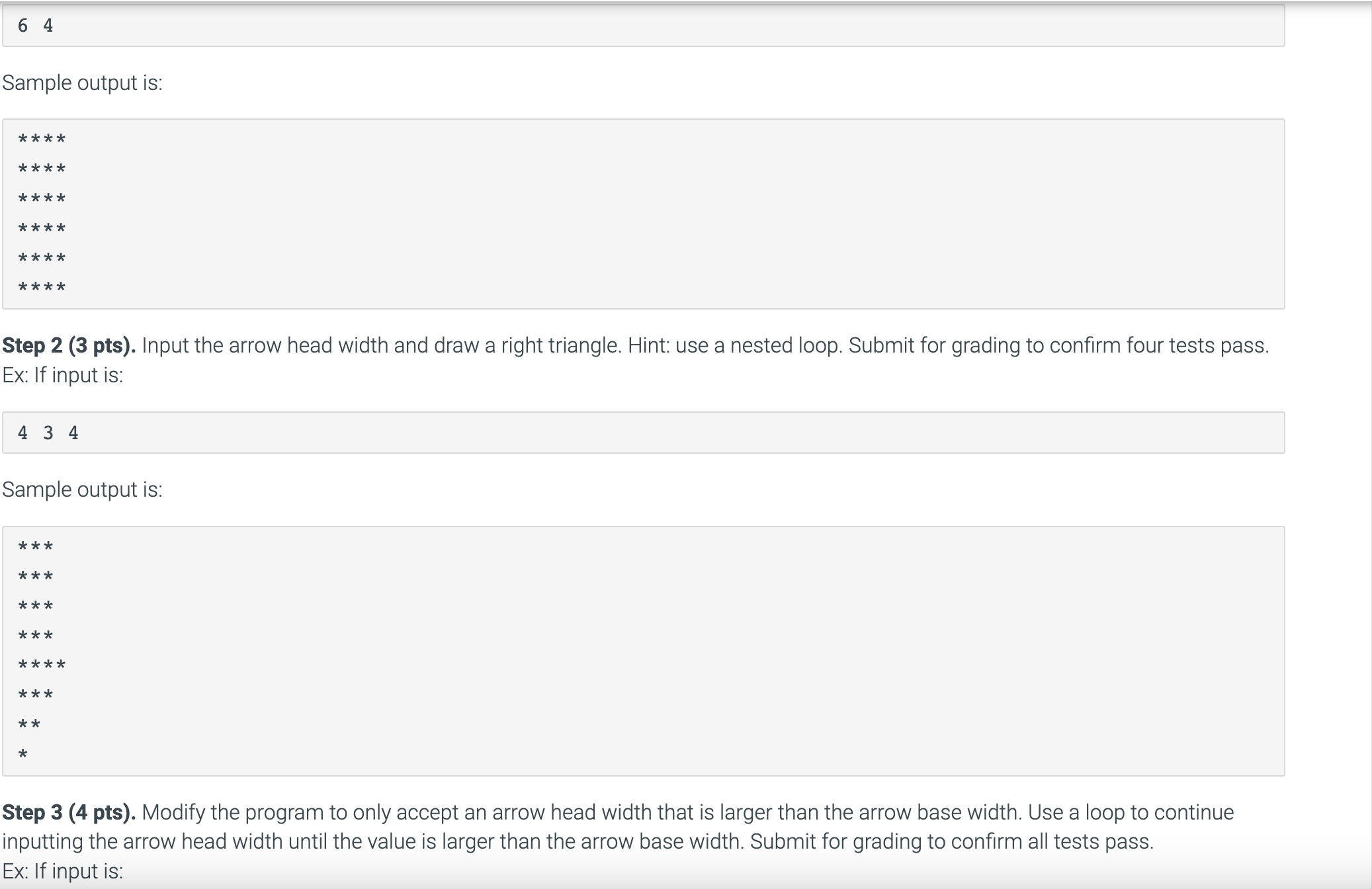  in C++-----Program Specifications Write a program that outputs a downwards facing