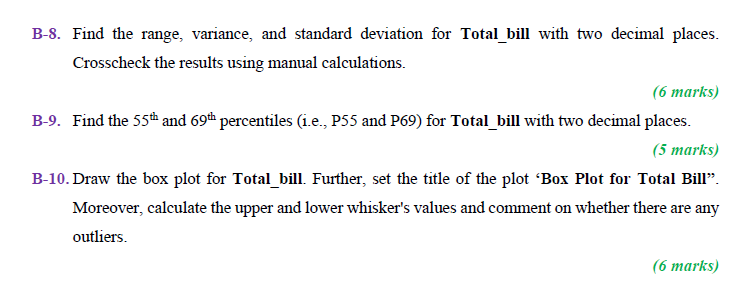 in Tables 1 and 2 : Answer the following questions: B-1. List