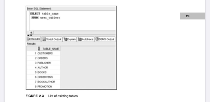 Using Oracle g 11 developer do the following: Do print-screens of all