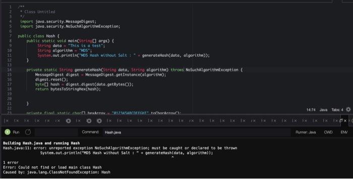 I need help fixing an error in my java code please run
