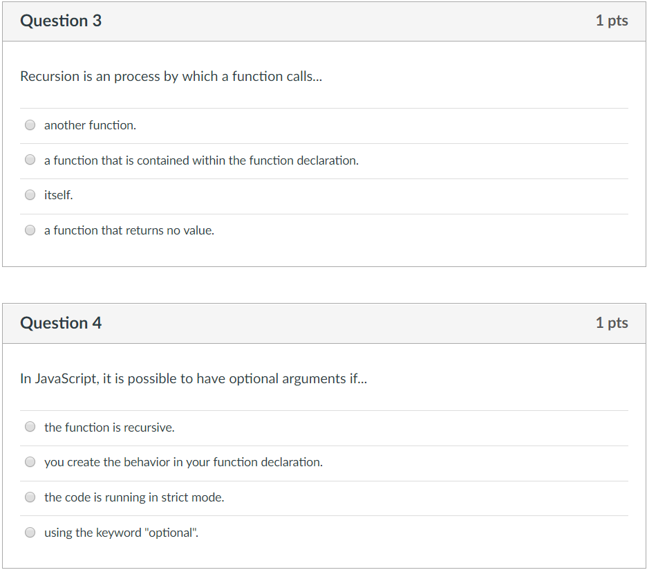 function keyword alone or by... O creating any variable, since all variables