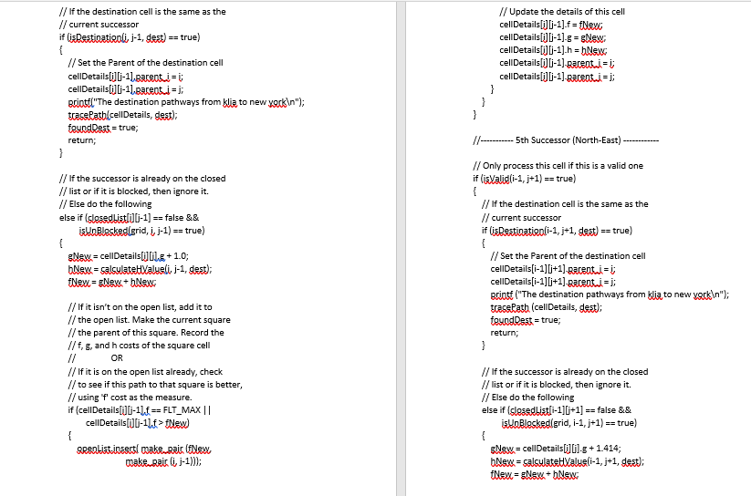 int, int> Pair; // A Utility Function to check whether destination cell