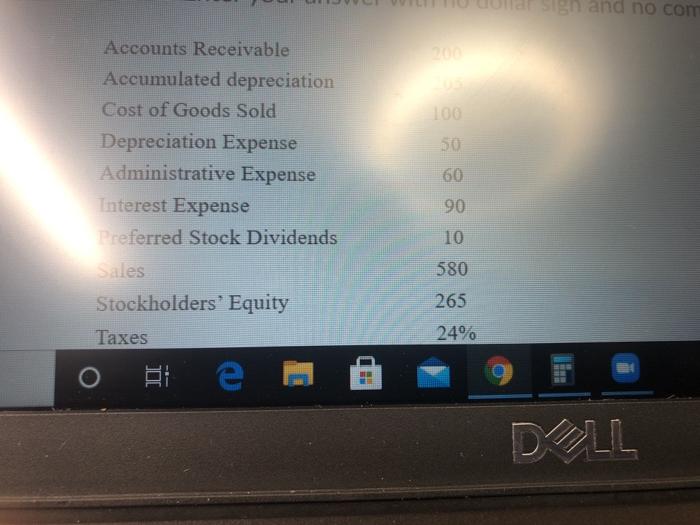 no dollar sign and no comma. Accounts Receivable 200 dan 05 DOLL