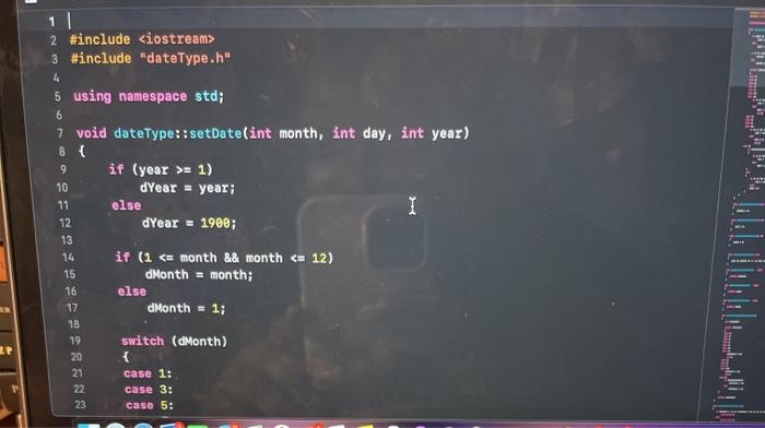 implementation of programs in multiple separate files using class inheritance. Make sure