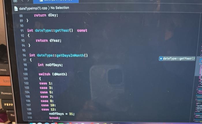 Set the day. . . Set the year. . . Return the