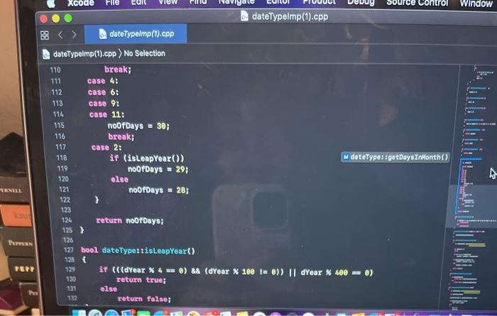 month. Return the day Return the year. Test whether the year is