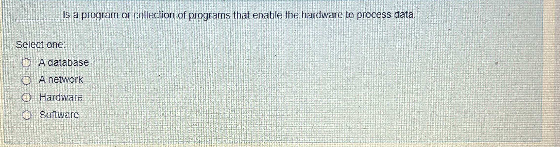  q, is a program or collection of programs that enable the