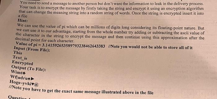 write a program in c language You need to send a message