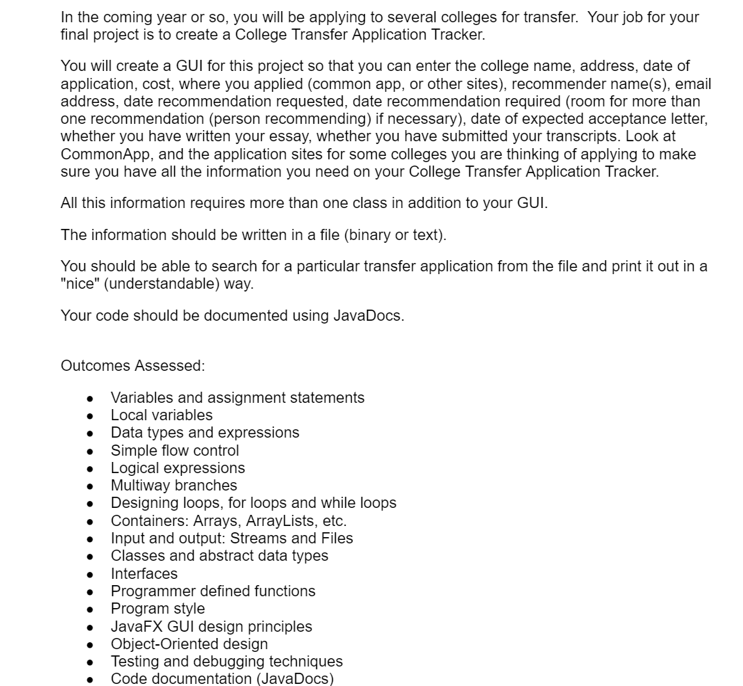 java problem this is my code file 1 college tracker package com.example.thelastprojet;