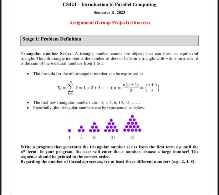please answer the tow question all Triangular number Series: A triangle number