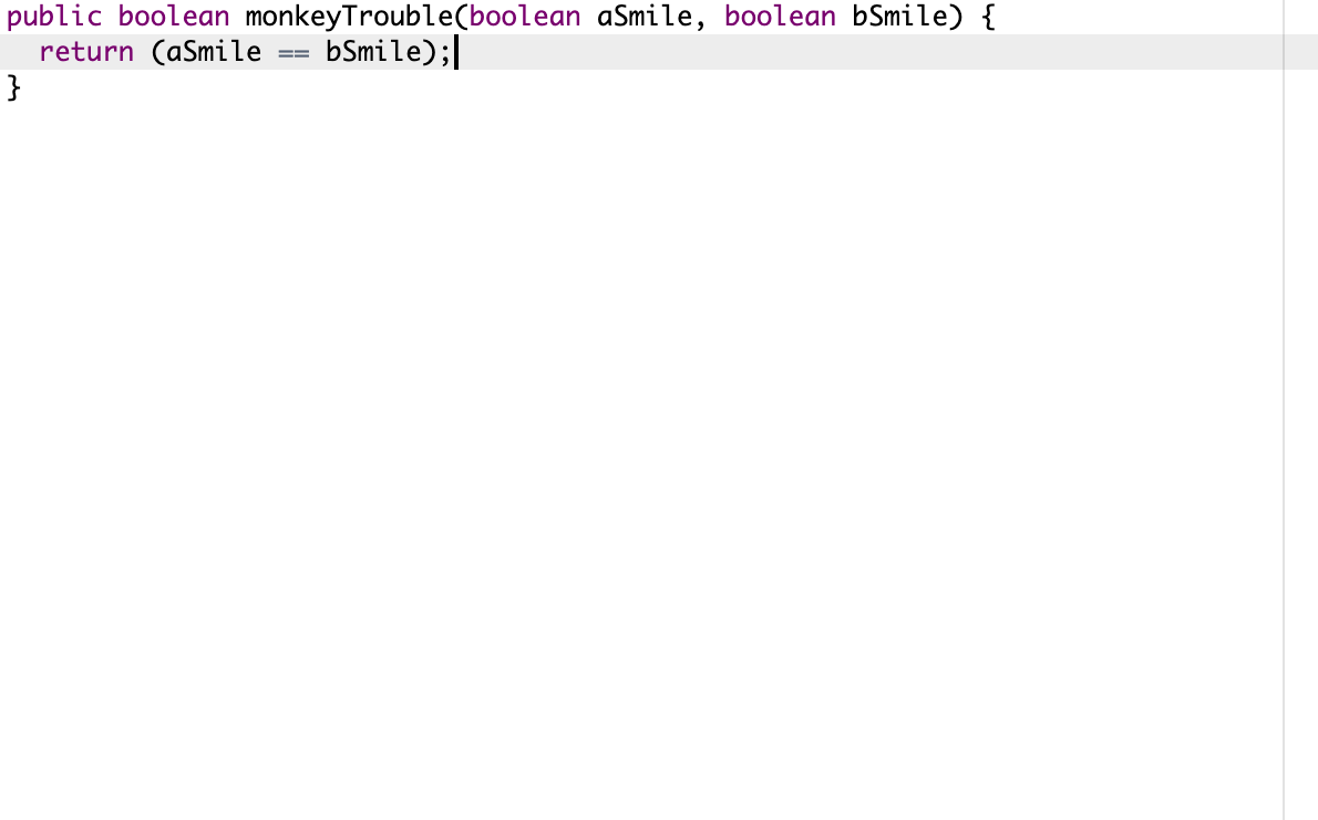 Write the following Java functions in MIPS assembly code: public boolean monkeyTrouble(boolean