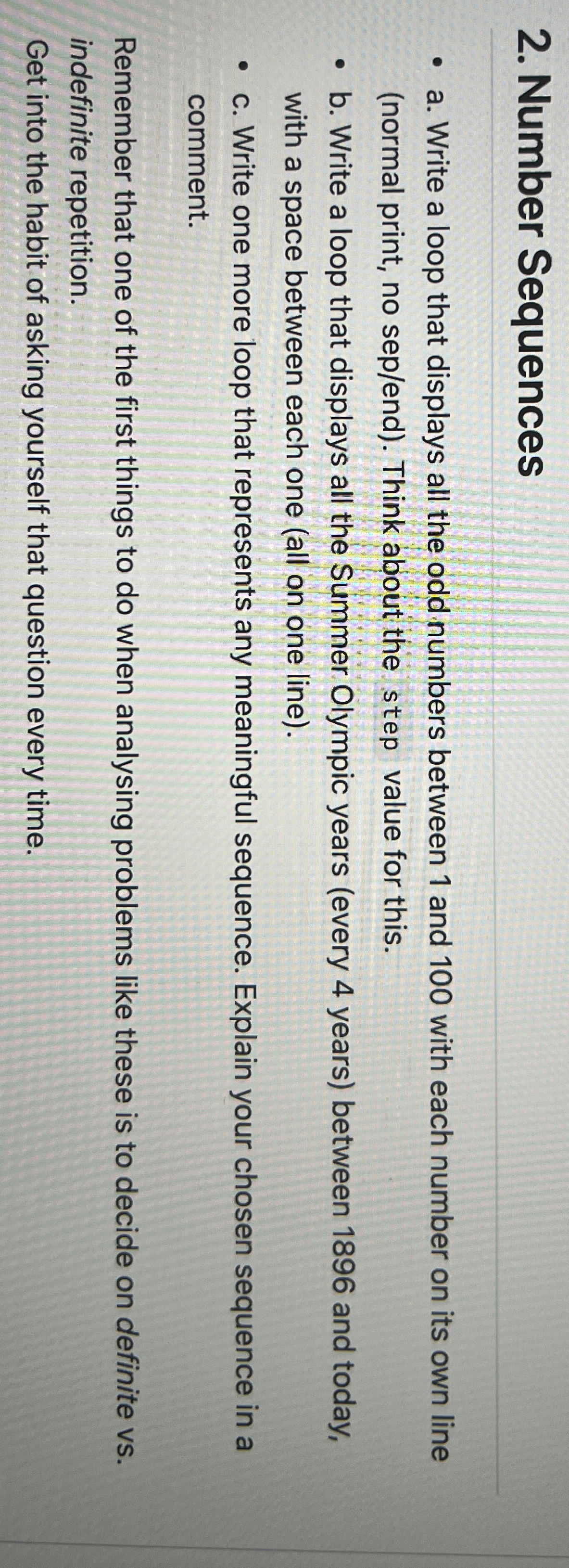  Write the algorithm before you write the programming 
