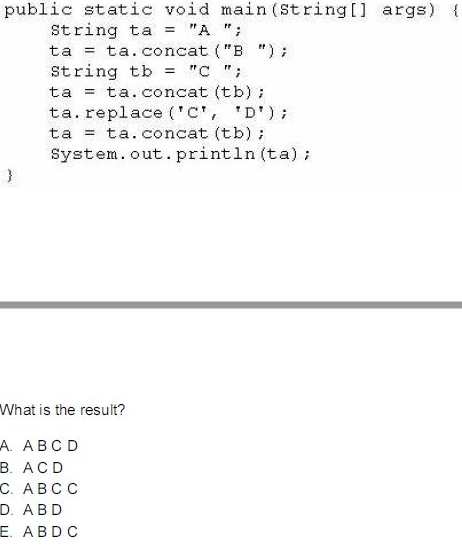  public static void main(String[] args) { String ta = "A"; ta